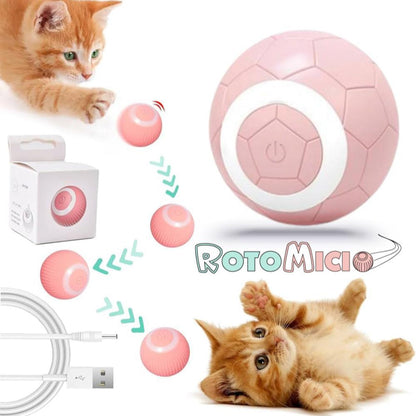 ROTOMICIO la pallina interattiva ROSA per gatti